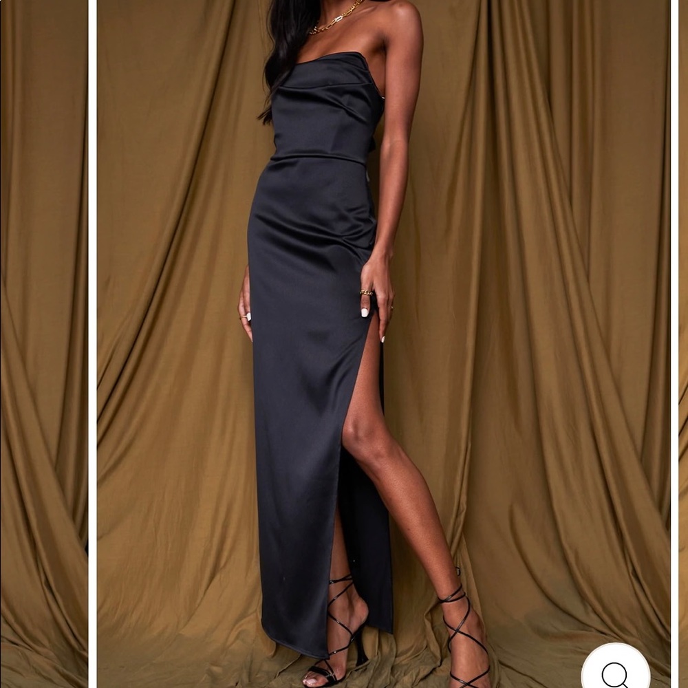 Satin Black Gown